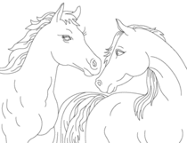 Två hästar